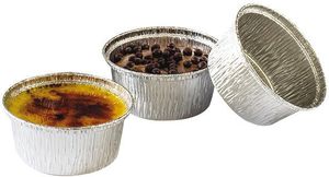Box Of 1,000 (10 Packets Of 100) Aluminium Foil Deep Pie Cases Go105rs Ø 72 H 41 Mm 10.5 Cl - 363212 - 1