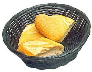 Polypropylene Bread Basket Round Black Ø 18cm - 573412 - 1