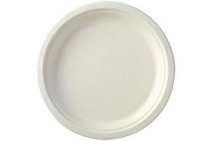 Box Of 1,000 (20 Packets Of 50) Round White Fibre Plates Ø 15cm - 707629 - 1