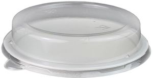 Box Of 1,000 (10 Packets Of 100) Pet Lids For Round Cane Fibre Salad Bowls Ø 114 Mm - 707855 - 1