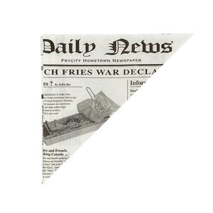 Box Of 1,000 Greaseproof Paper Chip Cones Newspaper Design 310x220 Mm / 660 G - 708763 - 1