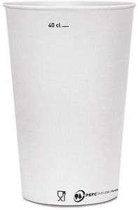 Bag Of 50 White Paper Cups 49 Cl With 40 Cl Pour Line - 702271 - 1