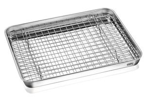 Japanese Stainless Steel Mini-dish With Rack 31x24cm - 714023 - 1
