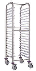 Exceptio Flat-pack Bakery Racking Trolley 60 X 40cm - 41cm Entry - 20 Shelves Spacing 6,7cm - 773920 - 1
