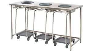 Sorting Table On Legs - 3 Wch - H 68cm - With Ramp Without Signs - 859023 - 1