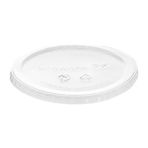 Vegware Round PLA Deli Pot Lids - Fits 8-32oz Pots (500 Pack) - JK381 - 3