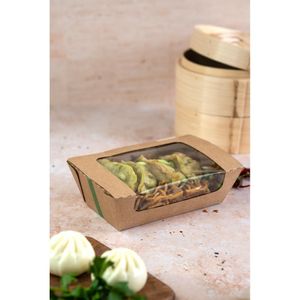 Vegware Microflute Hinged Hot Boxes with Windows 8x5 (250 Pack) - JE049 - 3
