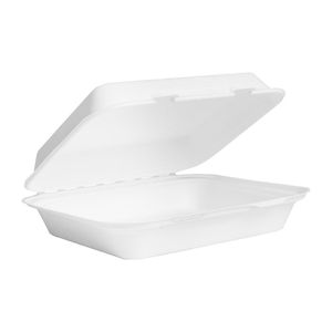 Vegware Nourish Moulded Fibre Lunch Boxes 9x8 (200 Pack) - JK380 - 1