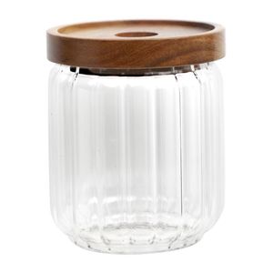 ARTBAR Condiment Jars and Wooden Lids 570ml (24 Pack) - JK843 - 1