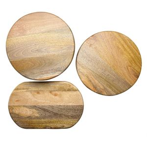 Olympia Mango Wood Round Display Stand with Legs 300x40mm - JK118 - 3