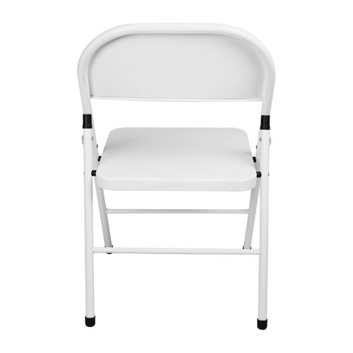 Bolero Folding Metal Chairs White (4 Pack) - JB870 - 4