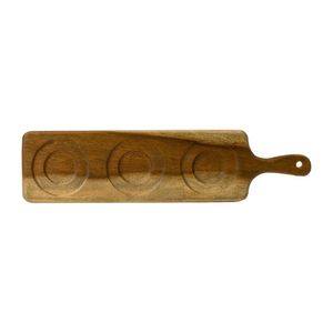 Dudson Acacia Wood Rectangular Handled Boards 120x469mm (4 Pack) - FZ054 - 1