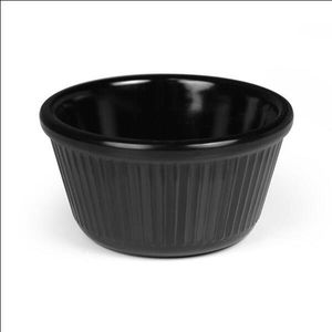 Ramekin Black Ribbed 4Oz Pack 6 - M104K-6 - 1