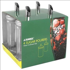 Glass Sugar Pourers 4 Pk 700Ml 24.5Fl.Oz - CC033-4 - 1