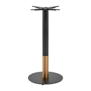 Boston Sleek Small Round Mid Height Table Base Black & Gold - JK468 - 1