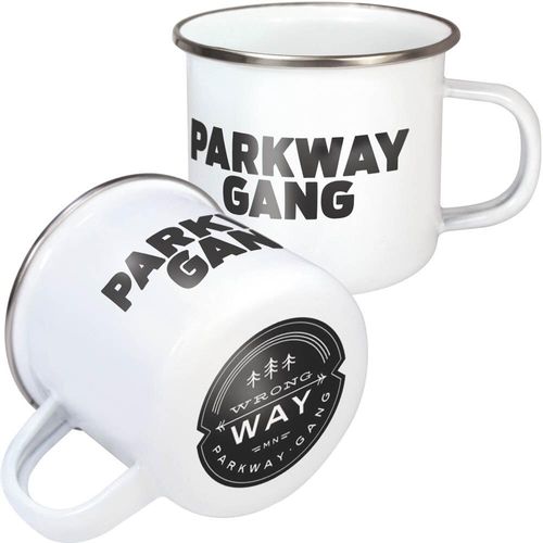Custom Branded Premium Steel Rim Enamel Mugs (285ml/10oz) - C5587 - 2