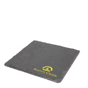 Custom Branded Natural Edge Slate Platter (20x20cm) - C4192 - 1