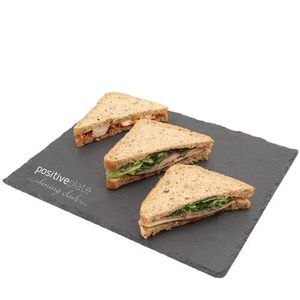 Custom Branded Natural Edge Slate Platter (28x28cm) - C5127 - 1