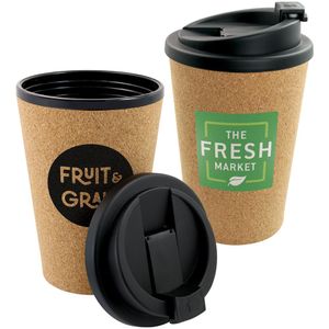 Custom Branded Cork Double Wall Travel Mug (350ml) - C5720 - 1