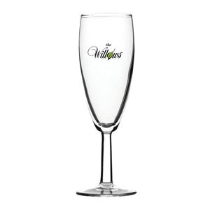 Custom Branded Toughened Saxon Elegance Flute Glass (170ml/5.7oz) - C2040 - 1