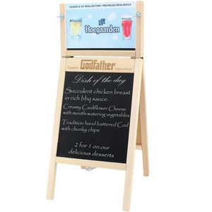 Custom Branded Table Top Menu A-Board With Changeable Top Insert - C2589 - 1
