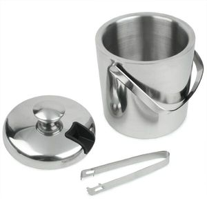 Custom Branded Insulated Stainless Steel Ice Bucket & Tong (1.25 Litre) - C4823 - 3
