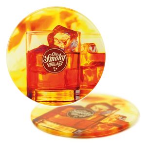 Custom Branded Round Glass Coasters - C4885 - 1