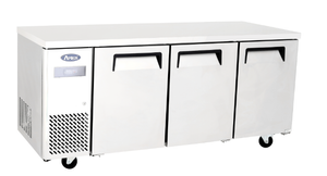 Atosa YPF9042 Three Door Stainless Steel Refrigerated Counter, 470 Litres - YPF9042GR - 1