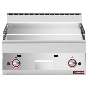 Diamond G65/PLCD7T-N Smooth Cooking Plate Countertop Chrome Gas Griddle - G65-PLCD7T-N - 1