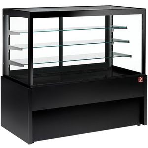 Diamond CB10V-B9/P2 Black Patisserie Refrigerated Display Counter - CB10V-B9-P2 - 1
