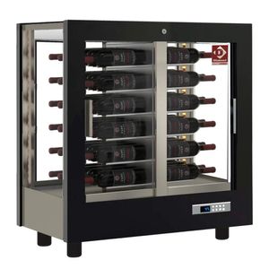Diamond PVV-1/TR-R6_DE21-NR Black Modulable Passthrough Refrigerated Wine Cooler, 216 Litres - PVV-1-TR-R6_DE21-NR - 1
