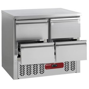 Diamond SA2/R6_2XGC1/2/R6 Stainless Steel Refrigerated Counter with 4 Drawers, 240 Litres - SA2-R6_2XGC1-2-R6 - 1