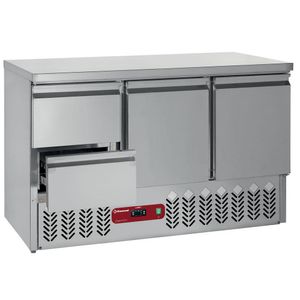 Diamond SA3/R6_GC1/2/R6 2 Door Stainless Steel Refrigerated Counter with 2 Drawers, 380 Litres - SA3-R6_GC1-2-R6 - 1