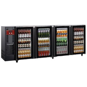 Diamond TAVT/4G-R2 Hinged Glass Quad Door Black Bottle Cooler, 783 Litres - TAVT-4G-R2 - 1