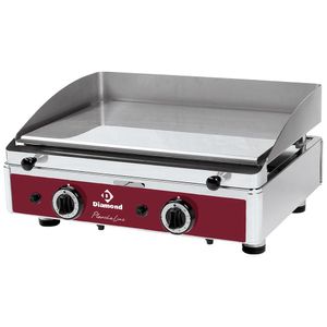 Diamond PLANCHA/2CR-N Smooth Top Gas Chrome Coated Cooking Surface Hot Plate - PLANCHA-2CR-N - 1