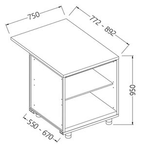 Diamond BC07X/5 Neutral Bar Counter Units_Cashier Section - BC07X-5 - 1