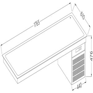 Diamond DI/RPX18-P Refrigerated Top Element 5X Gn 1/1 - DI-RPX18-P - 1