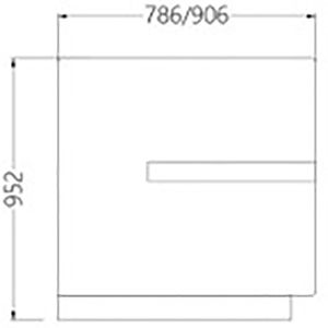 Diamond FC Side Cheek In Wood Neutrale Counter - Case, Molding And Plinth (1Piece) - FC - 1