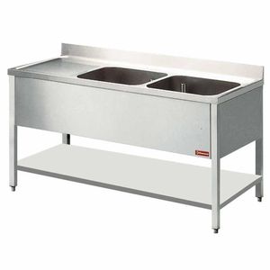 Diamond L1621S Sink 2 Tanks And 1 Drain Surface - L1621S - 1