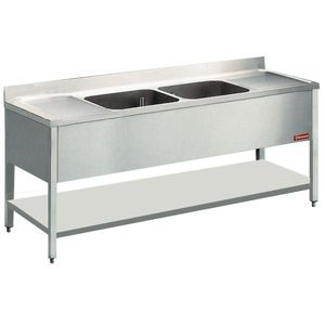 Diamond L2021 Spoeltafel 2 Kuipen 500X500Xh325 2 Druipv+On - L2021 - 1
