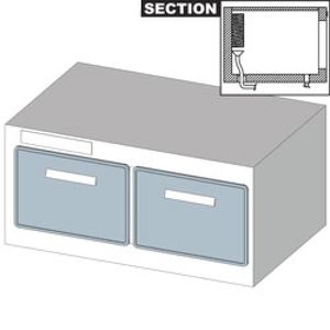 Diamond RS211 Reserve Counter, Static Refrigeration, 2 Large Drawers, With Group - RS211 - 1