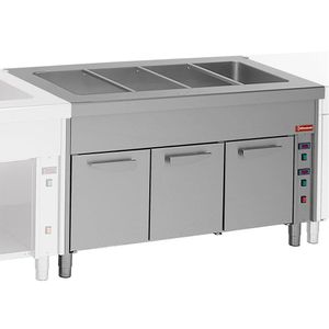 Diamond S80/BC08 Electric Bain Marie on Hot Open Cupboard, 2 x 1/1 GN - S80-BC08 - 1