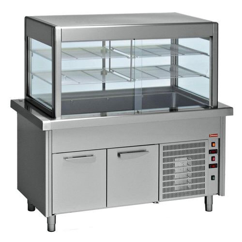 Diamond S80/RCRV23-R2 Patisserie Display Cabinet on Refrigerated Cupboard, 2250mm - S80-RCRV23-R2 - 1