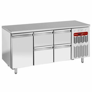 Diamond TG3N/H-R2_2XK1/2-H 4 Drawer Stainless Steel Refrigerated Counter - TG3N-H-R2_2XK1-2-H - 1