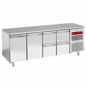 Diamond TG4N/H-R2_2XK1/2-H 2 Door & 4 Drawer Stainless Steel Refrigerated Counter - TG4N-H-R2_2XK1-2-H - 1