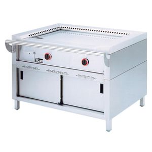 Diamond TPG2-12 Diamond TPG2-12 Freestanding 2 Area Gas Teppanyaki Plate on Cupboard - TPG2-12 - 1