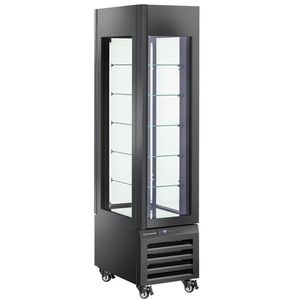 Diamond MAX-305-PB Black 5 Levels Glass Pastry Showcase, 260 Litres - MAX-305-PB - 1