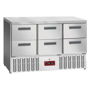Diamond SA36-C6 6 x 1/2 Drawers Refrigerated GN 1/1 Counter - SA36-C6 - 1
