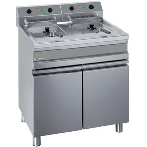 Diverso WR-EF28-E2 Electric fryer, two 14-liter tanks on cupboard - WR-EF28-E2 - 1