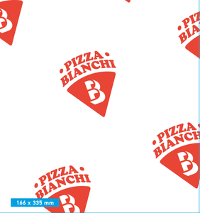 5,000 x Pizza Bianchi Custom Printed Greaseproof Paper Sheets - 1
